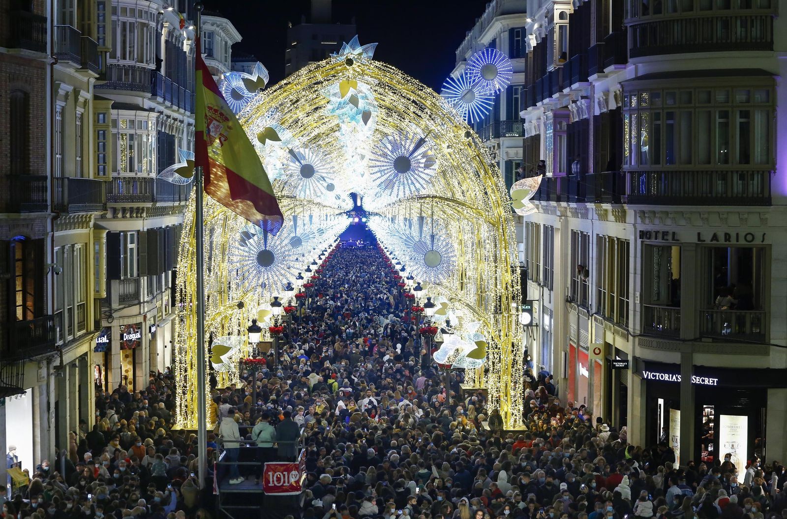 Las luces de Navidad vuelven a brillar en Málaga