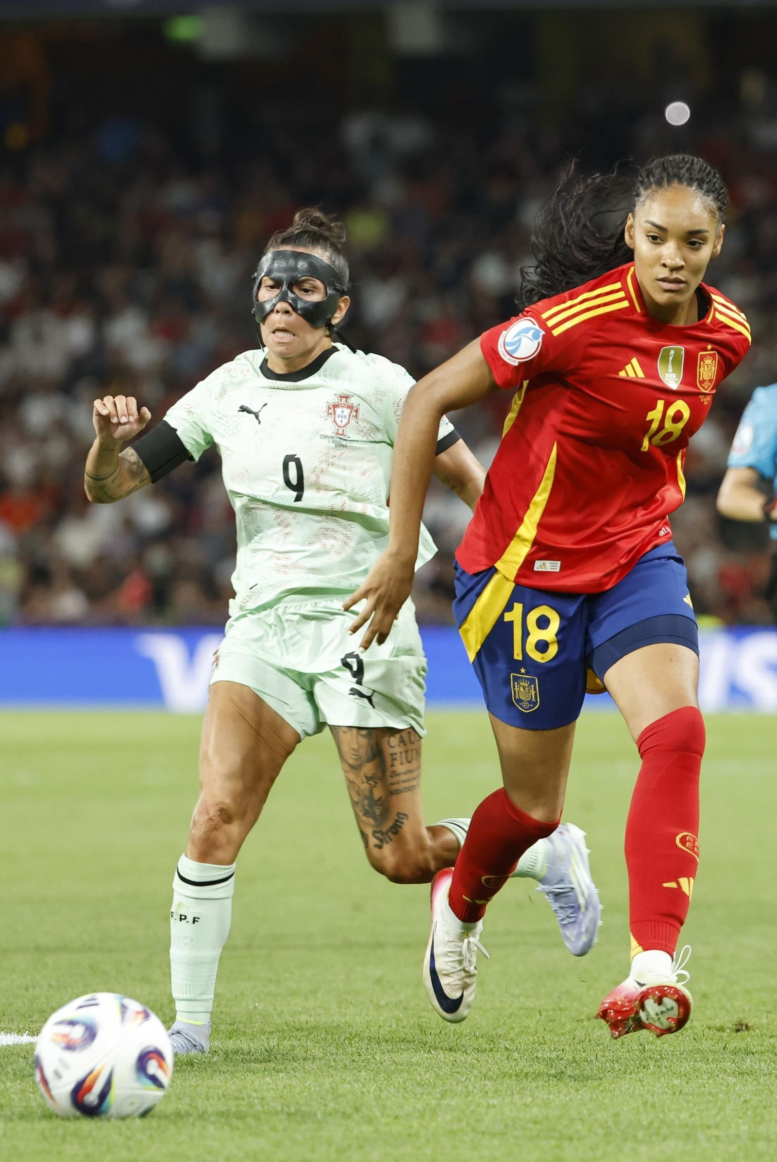 Las fotos del España - Portugal en la Eurocopa femenina
