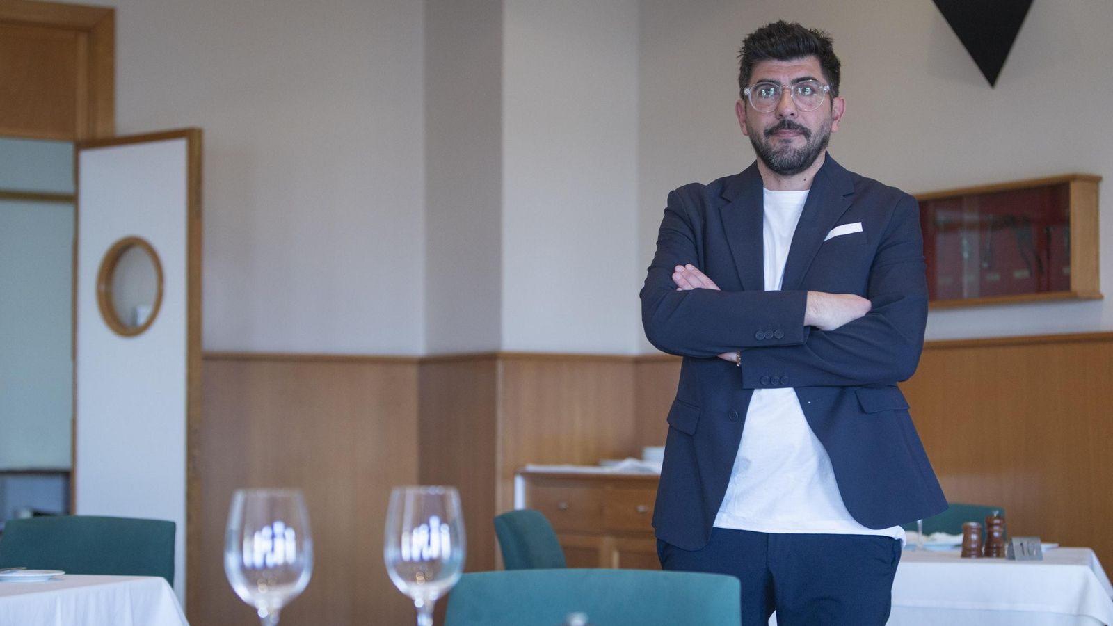 Toni Fernández, esta mañana en la Escuela de Hostelería de la Junta en Cádiz.