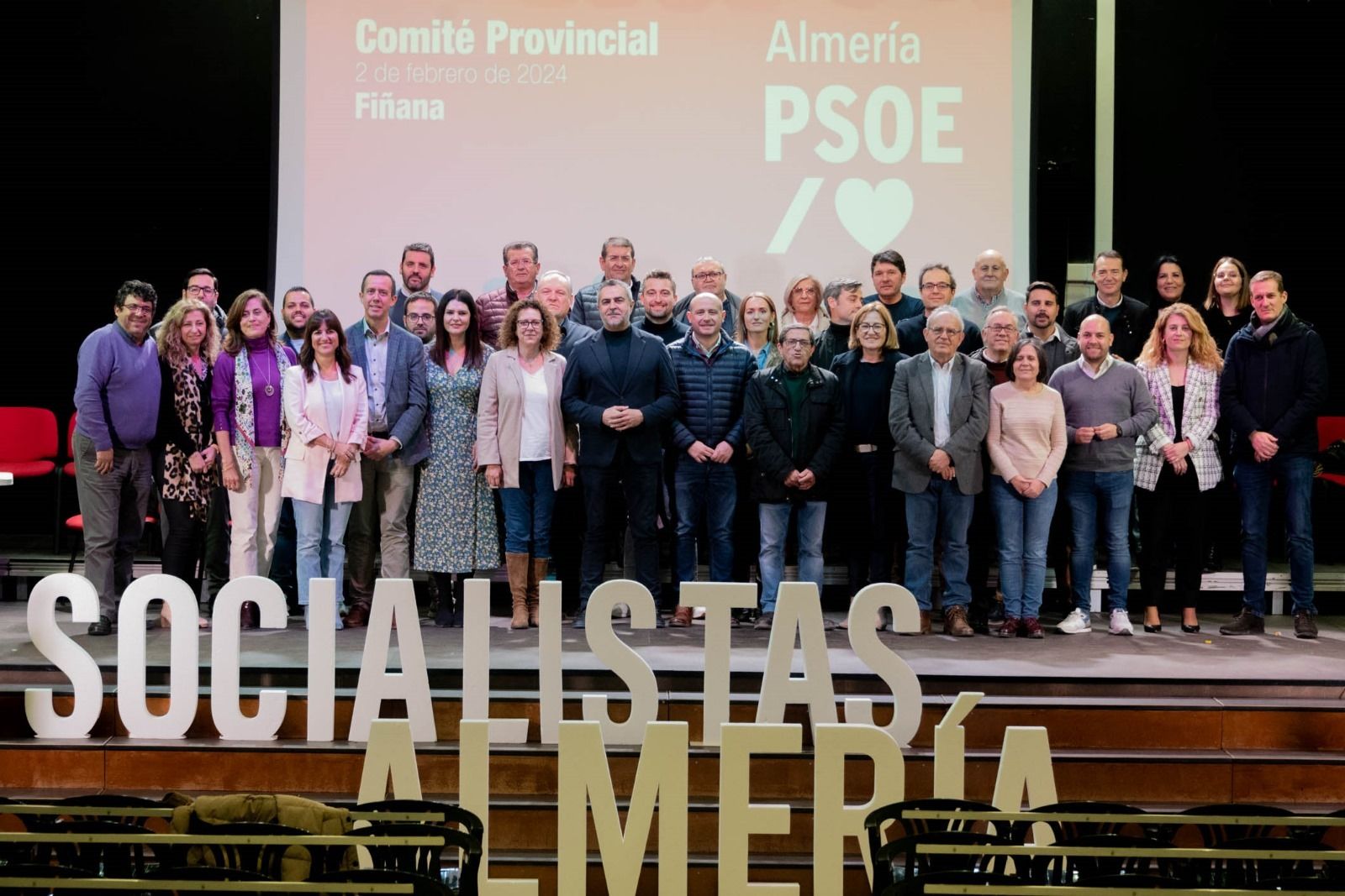 Los socialistas en el Comité Provincial celebrado en Fiañana.