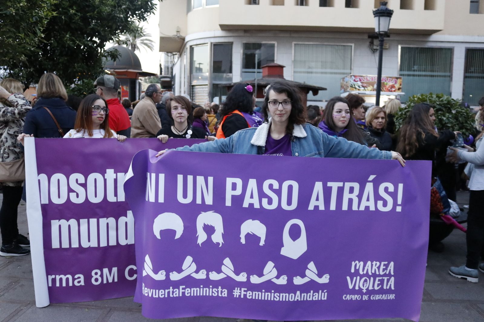 Imágenes de la manifestación por el Día de la Mujer en La Línea