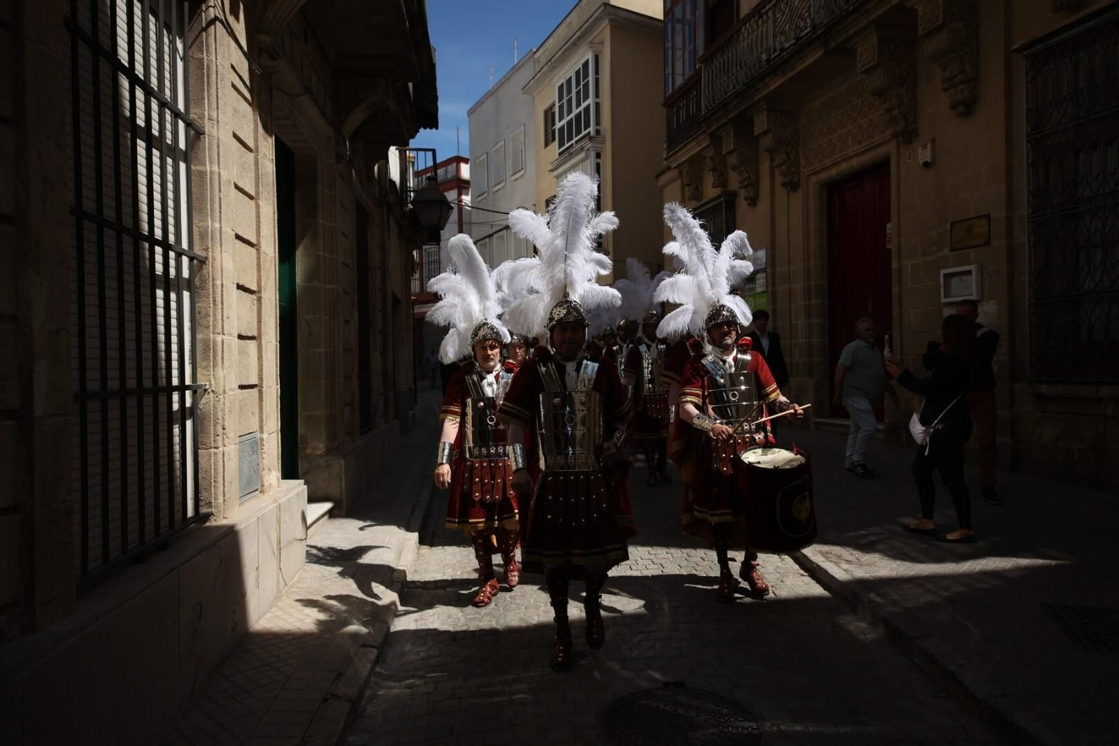 La guardia romana del Señor del Consuelo de la hermandad del Transporte