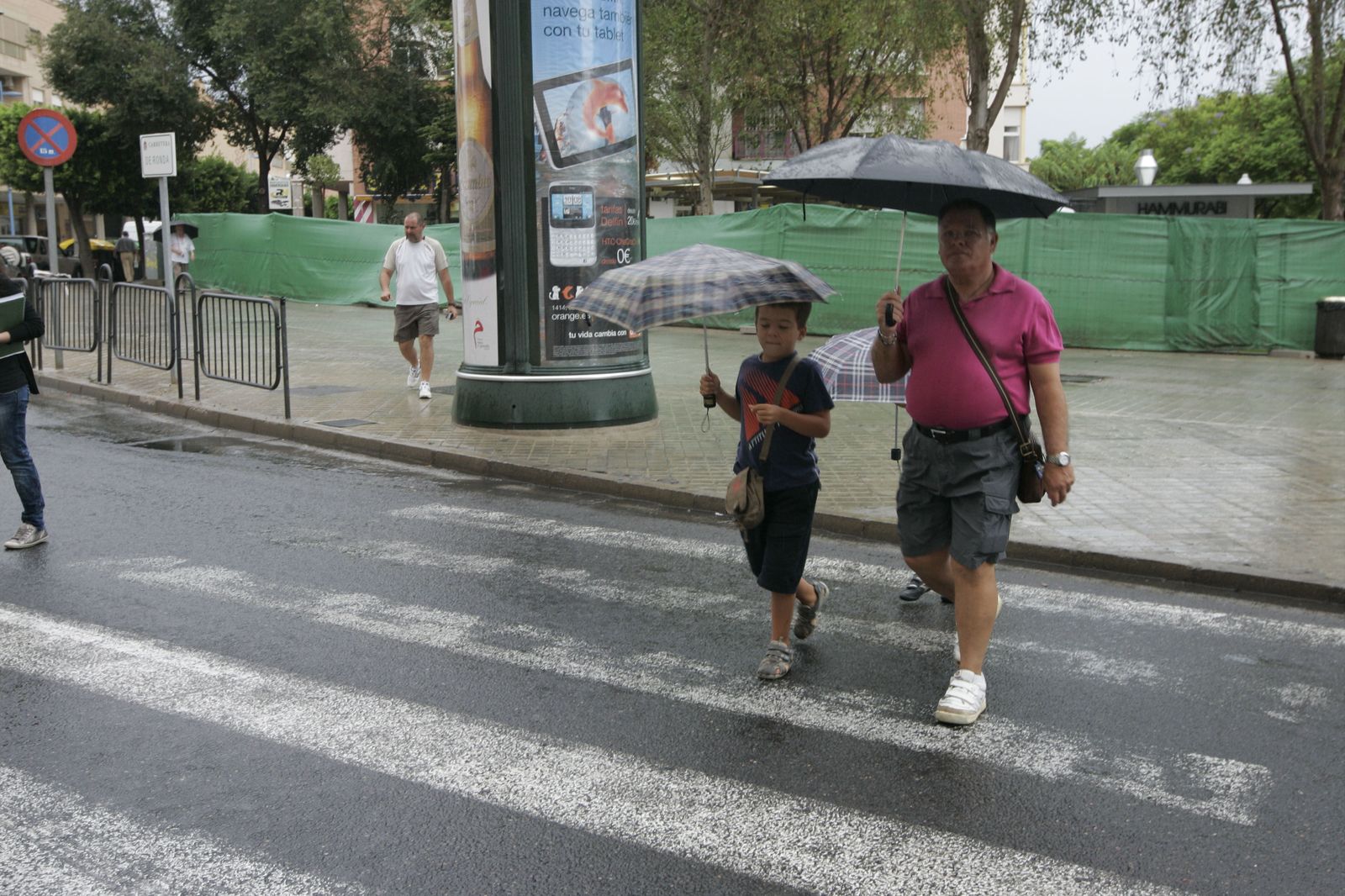 Imagen de archivo de lluvia en Almería durante el pasado verano.