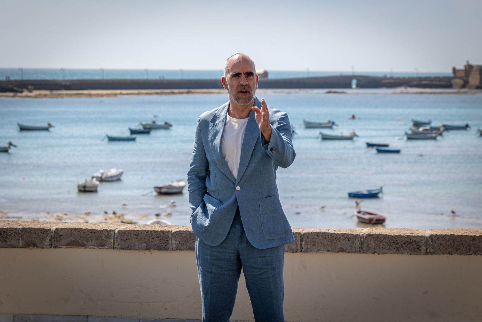 Photocall de Petra Martínez y actores de la serie 'La ley del mar' en La Caleta
