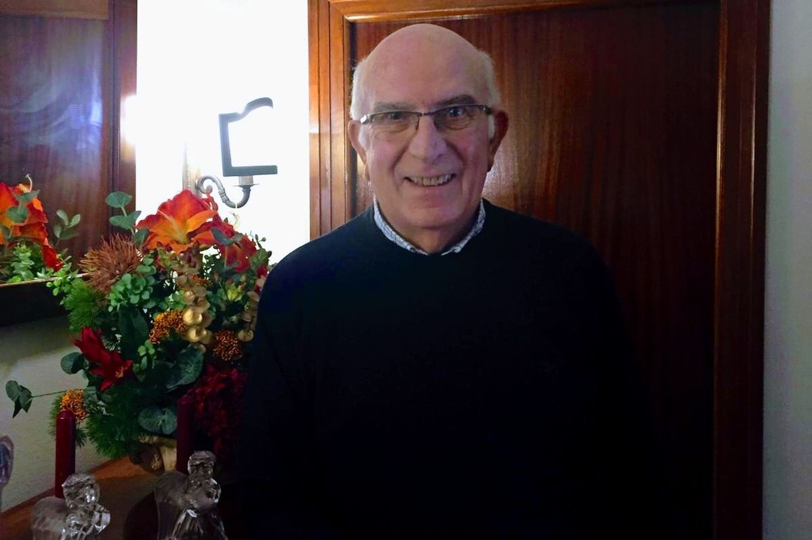 El médico jubilado Jaime Aparicio, ya recuperado en su domicilio.