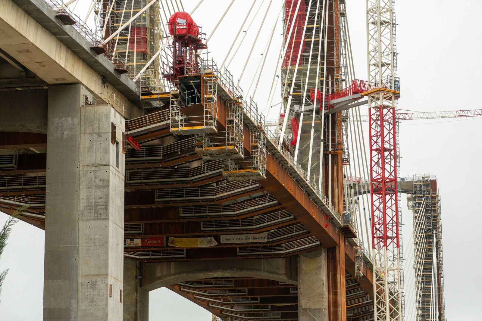 Estado actual de la obra de ampliación del puente del Centenario.