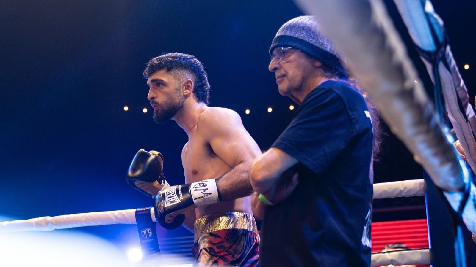 José Luis Navarro, junto a su mánager y entrenador Ricardo Sánchez Atocha.