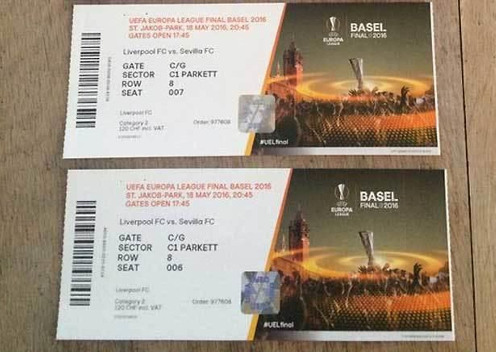 "Bought tickets, bought tickets"