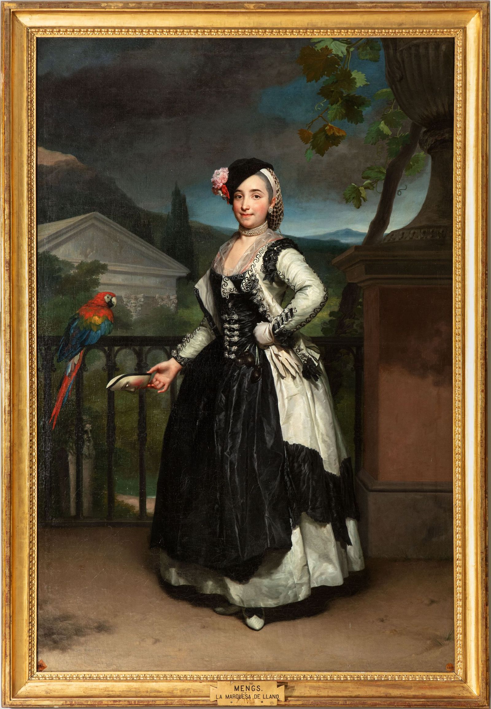 Marquesa de Llano -detalle (1771). Real Academia de Bellas Artes de San Fernando. 