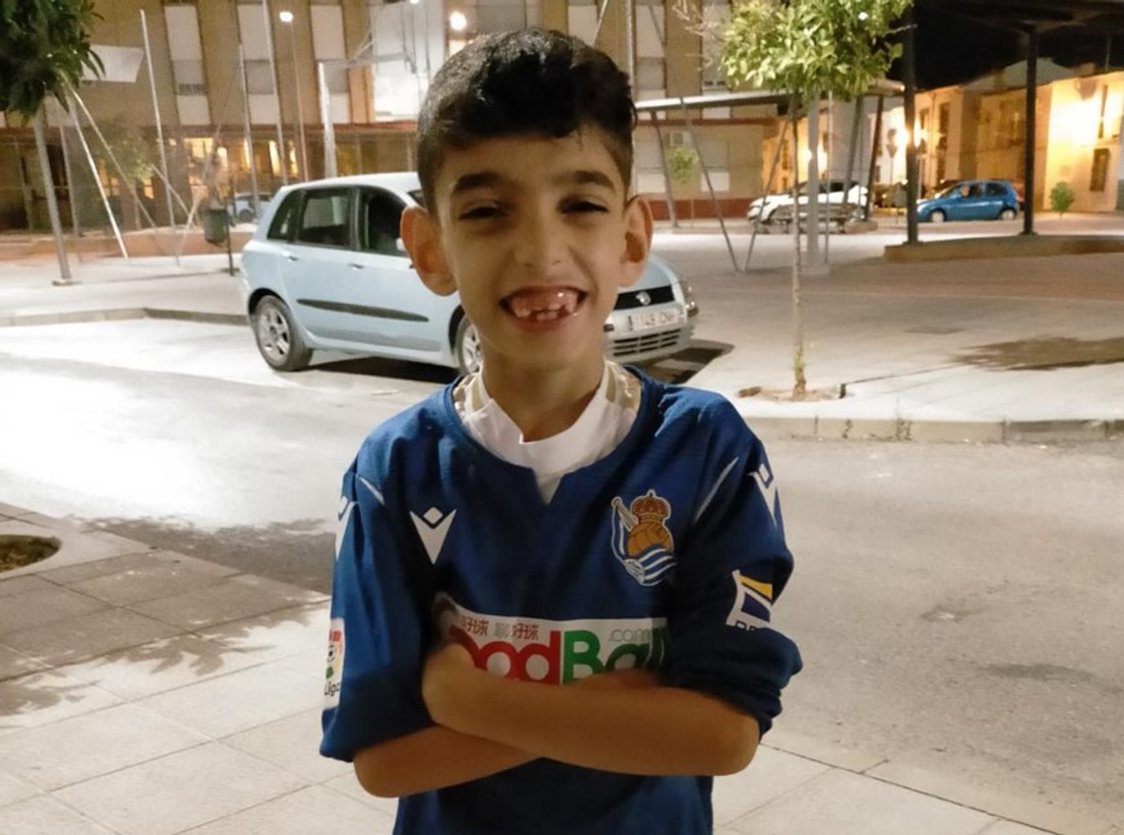 El pequeño Iker López, en Puente Genil.