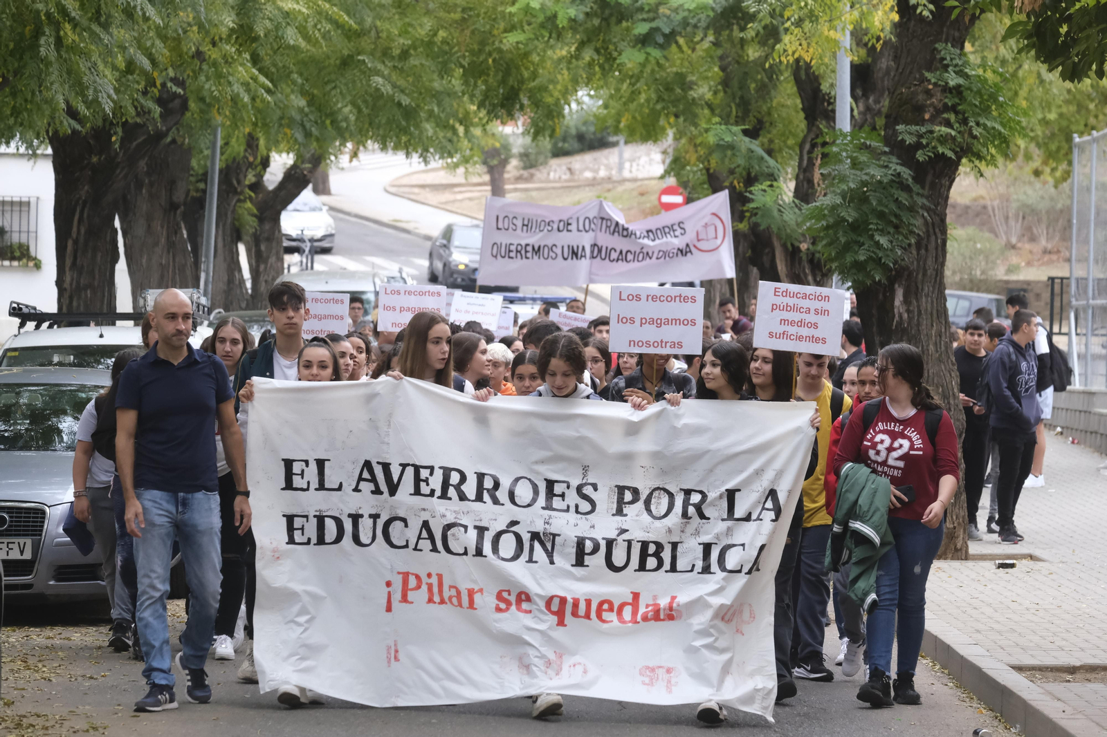 La nueva protesta del instituto Averroes de Córdoba, en imágenes