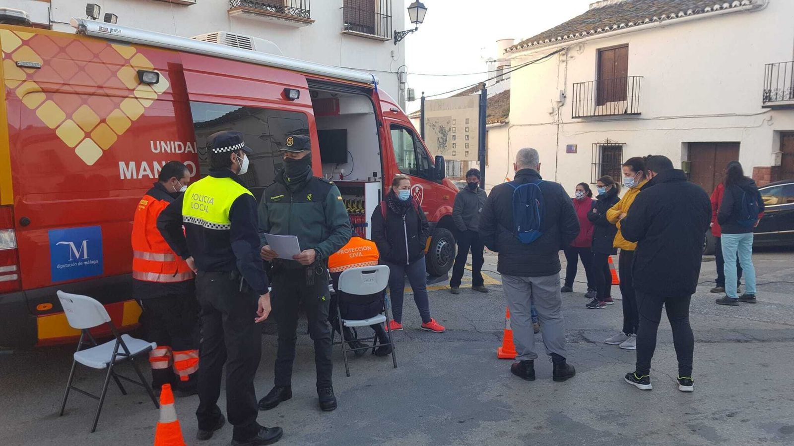 El dispositivo de búsqueda en Casabermeja.