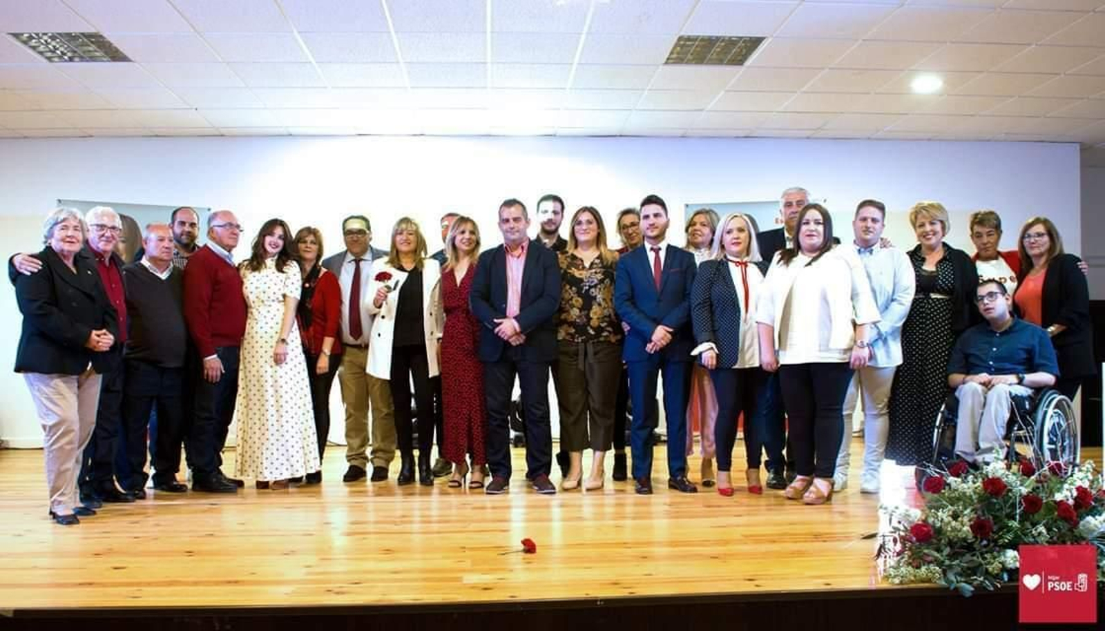 Candidatura socialista que encabeza Esperanza Pérez a la reelección en Níjar