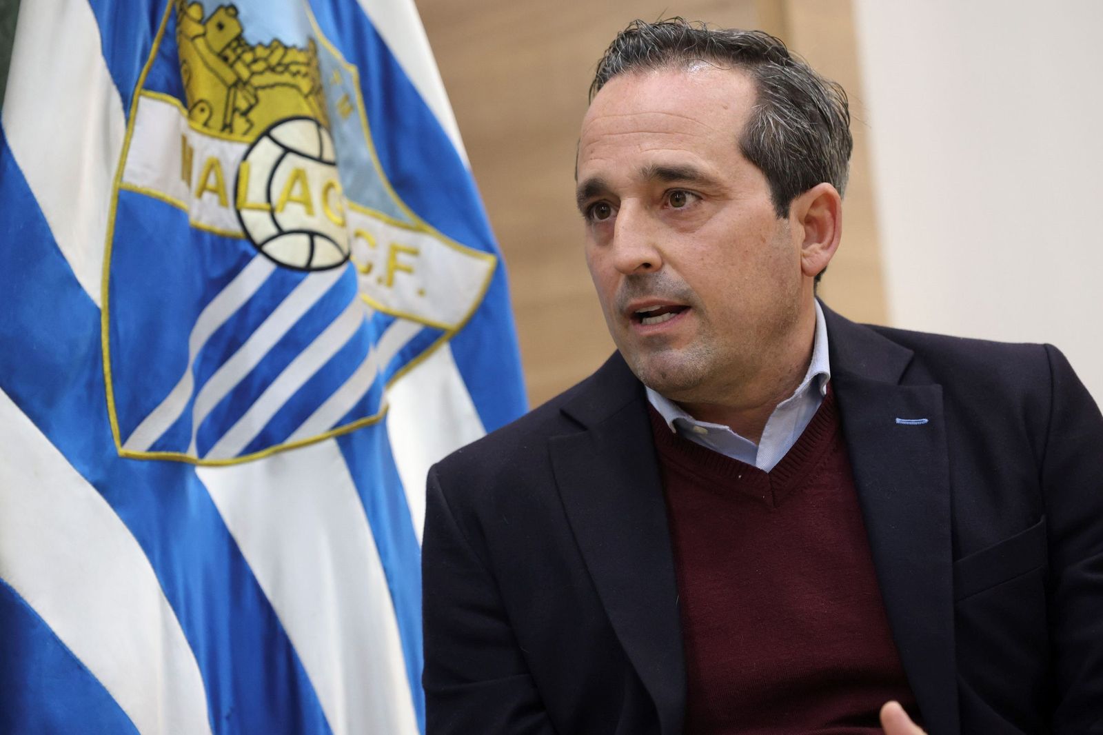 Las fotos de la entrevista con Kike Pérez, director general del Málaga CF