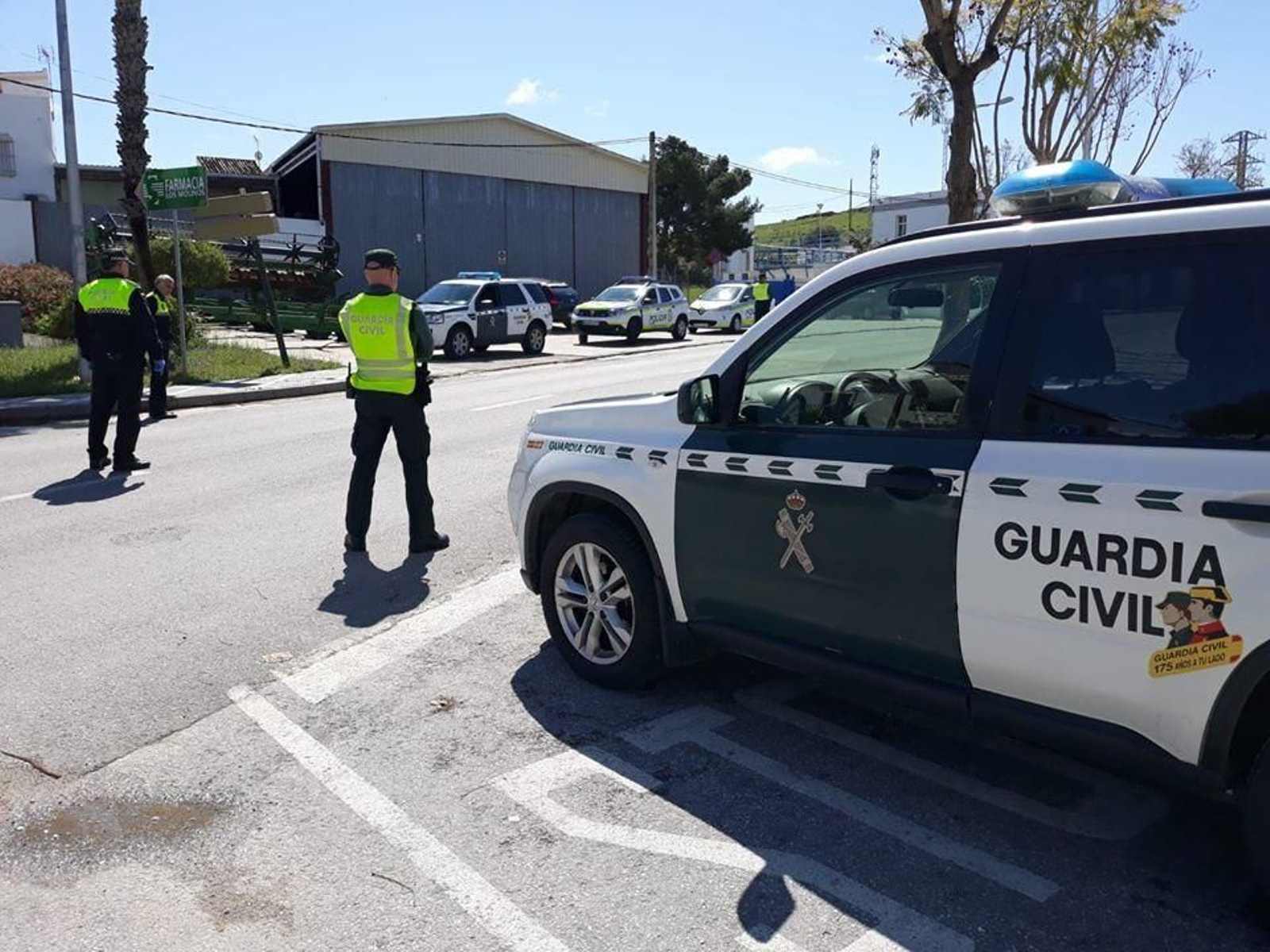 Uno de los controles establecidos en la comarca.