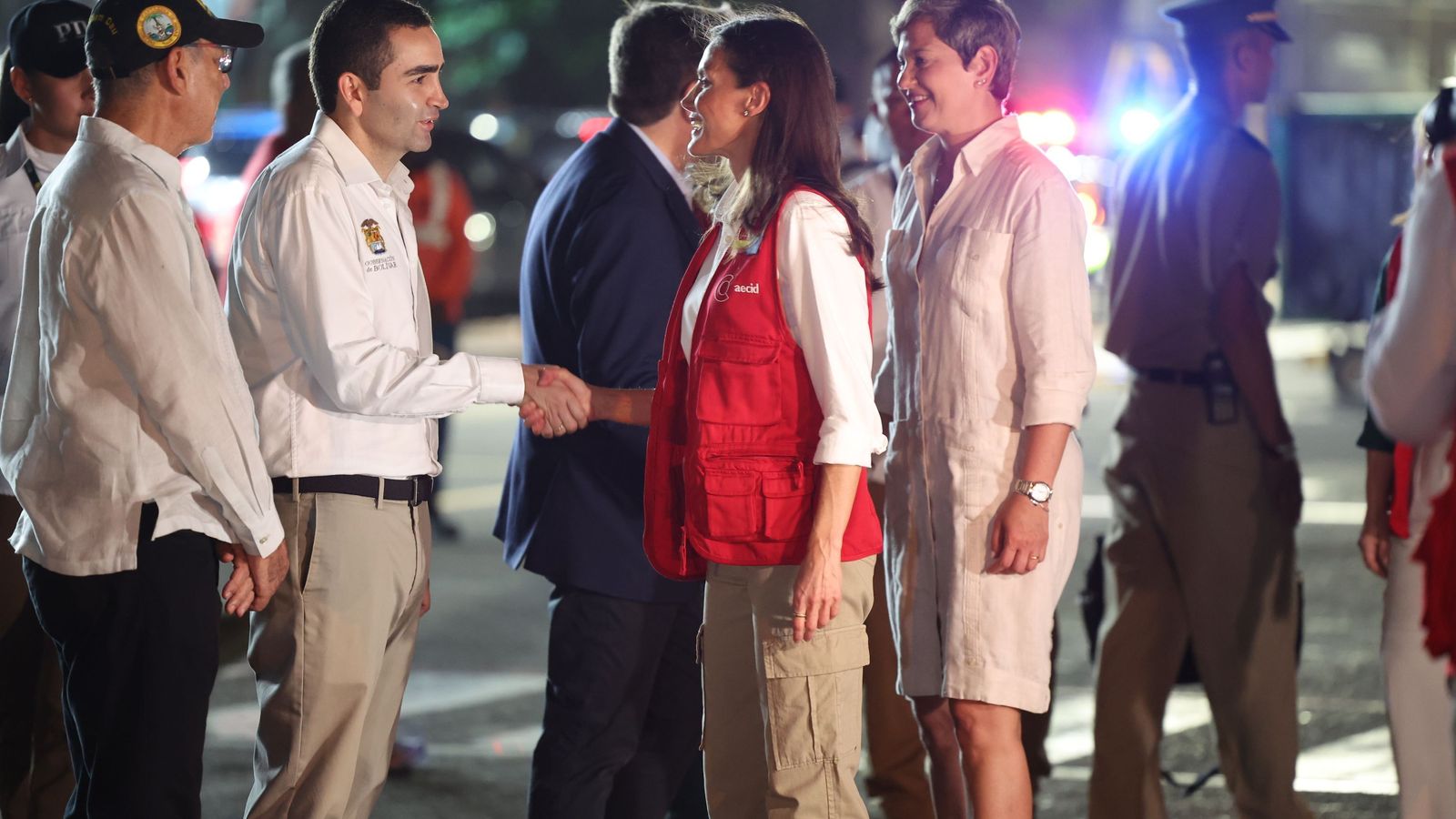 Doña Letizia a su llegada a Cartagena de Indias