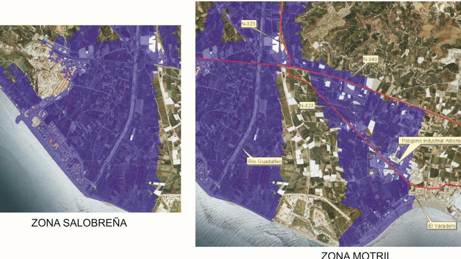 Avenida 500 años periodo de retorno vega del Guadalfeo de Salobreña y Motril