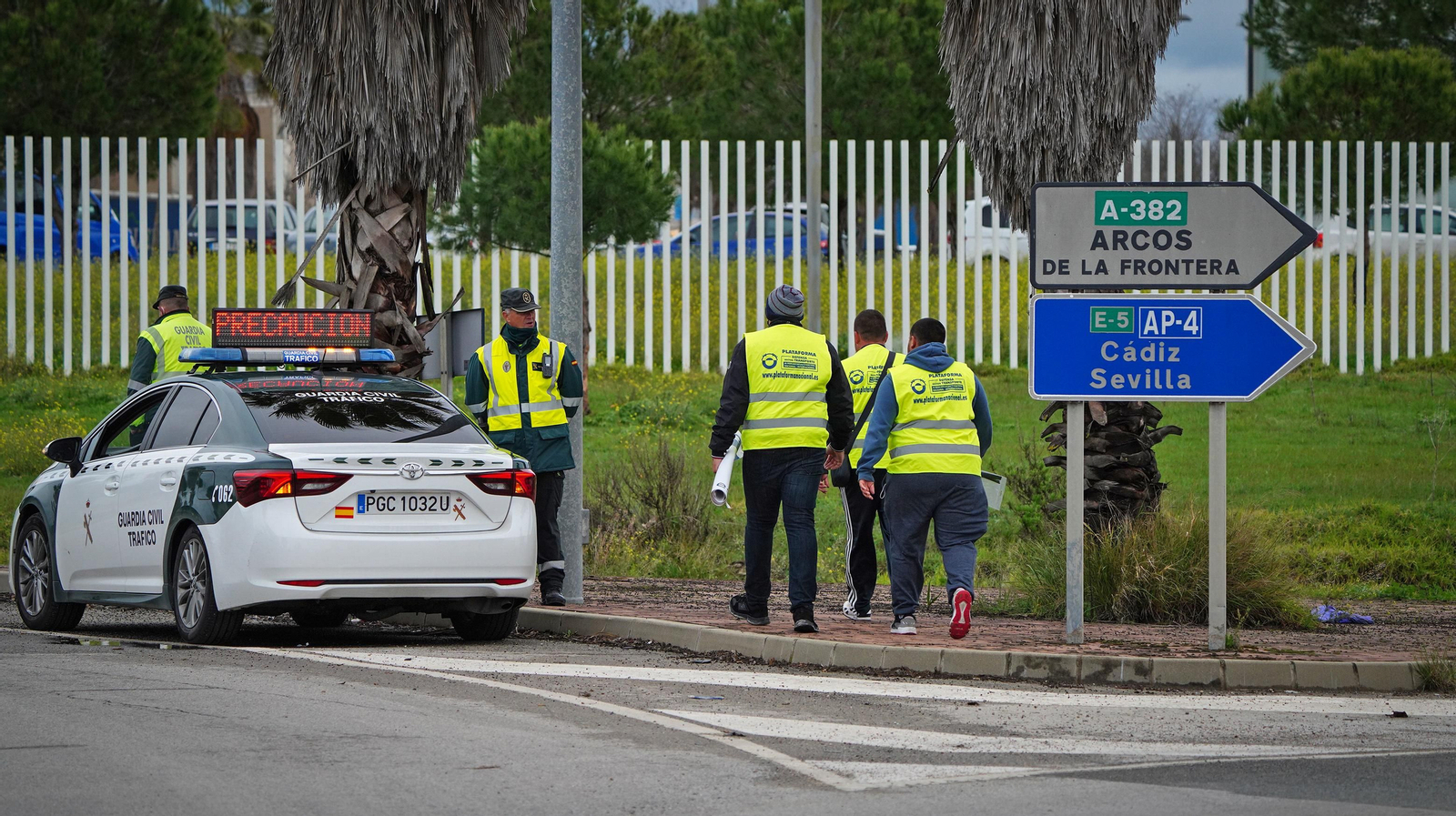 Imágenes de los piquetes informativos en la Ciudad del Transporte
