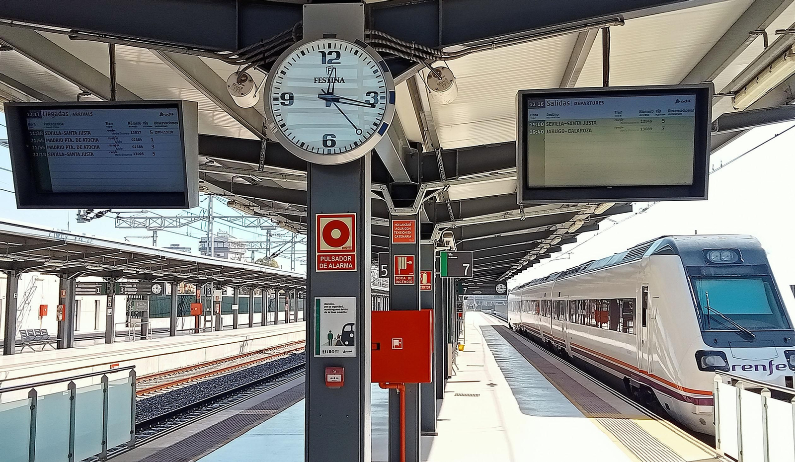 Estación de tren en Huelva. Estación de tren en Huelva.