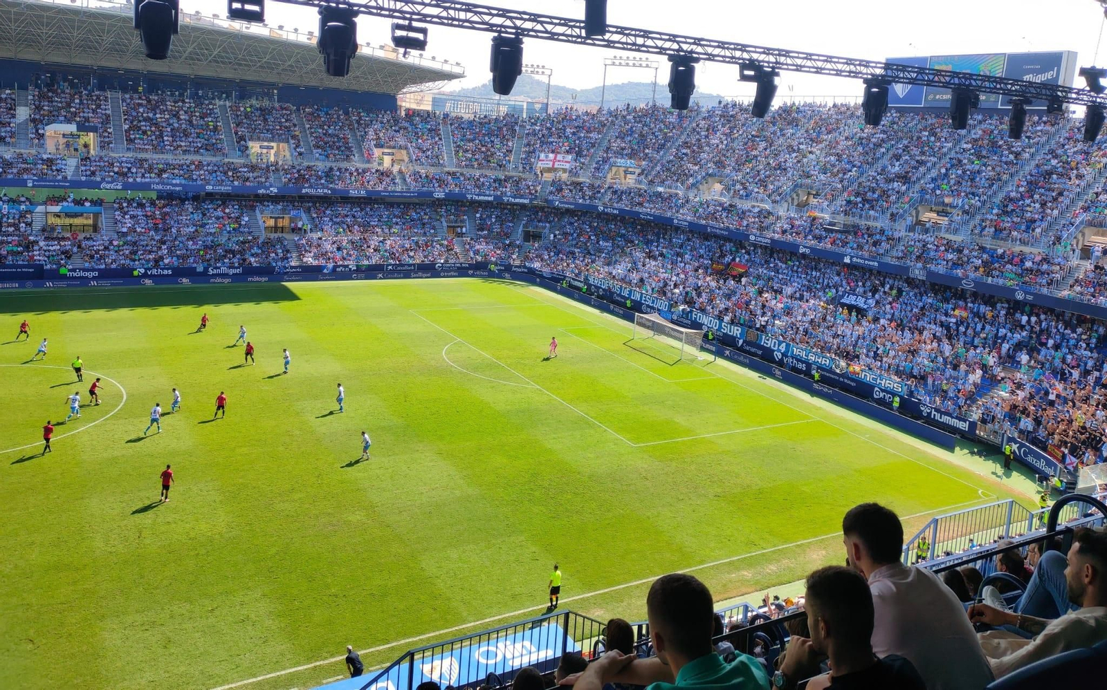 Imagen de La Rosaleda durante un partido.