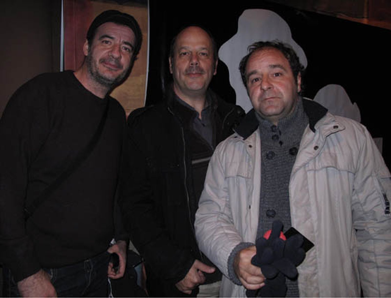 Antonio Velasco, Joserra Leza y Jordi Minguella, actores del grupo Indian Food.

Foto: Victoria Ramírez