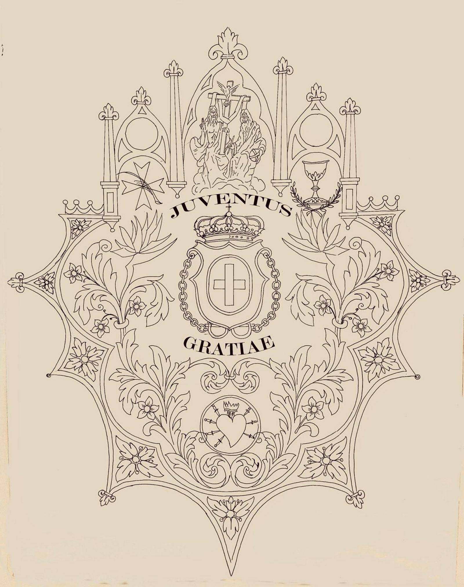 Imagen del boceto del nuevo estandarte de juventud.