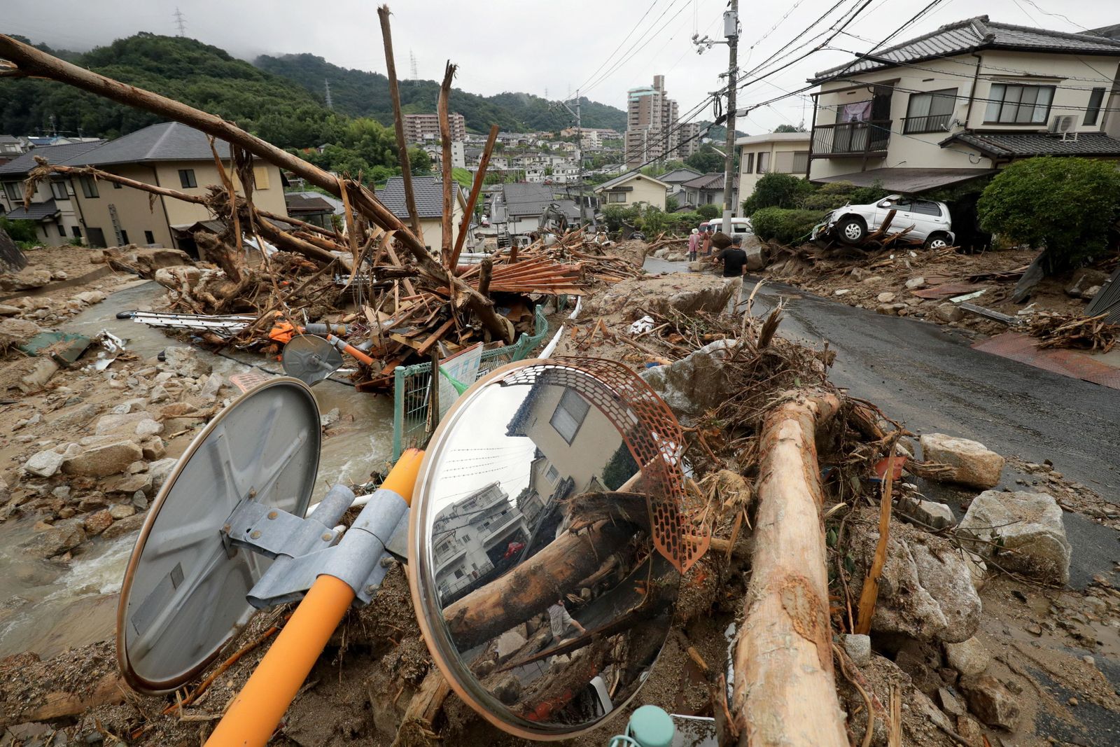 Imágenes de las lluvias en Japón