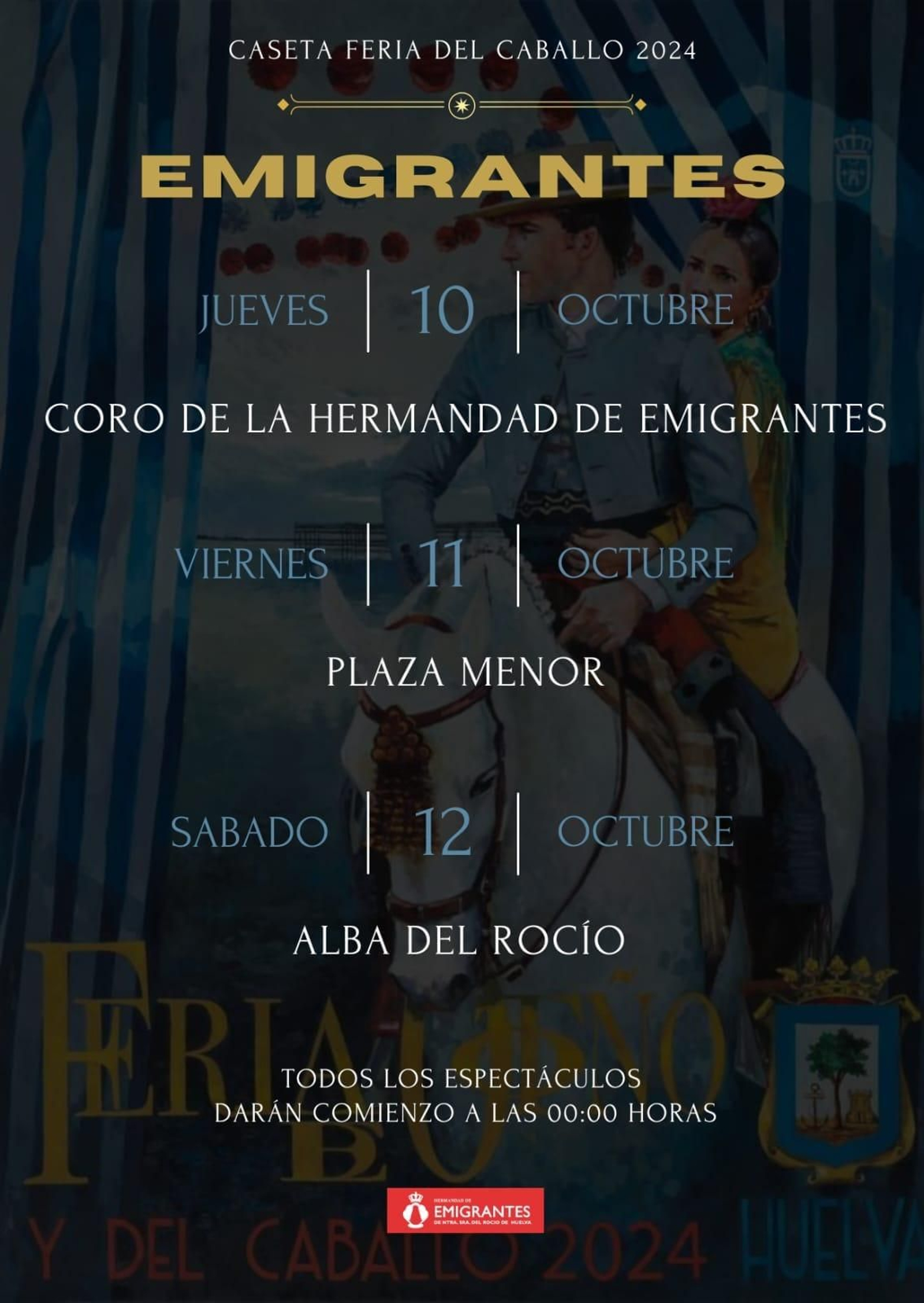 Cartel anunciador de las actuaciones de la caseta.