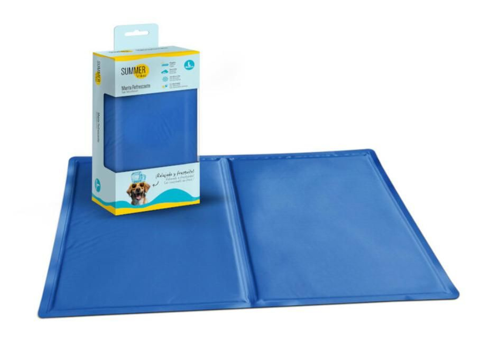 Manta azúl refrescante