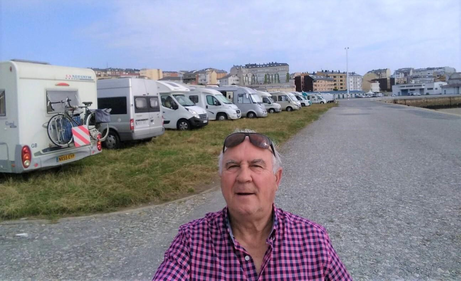 El sevillano Pepe Gago en uno de sus múltiples viajes con la autocaravana.