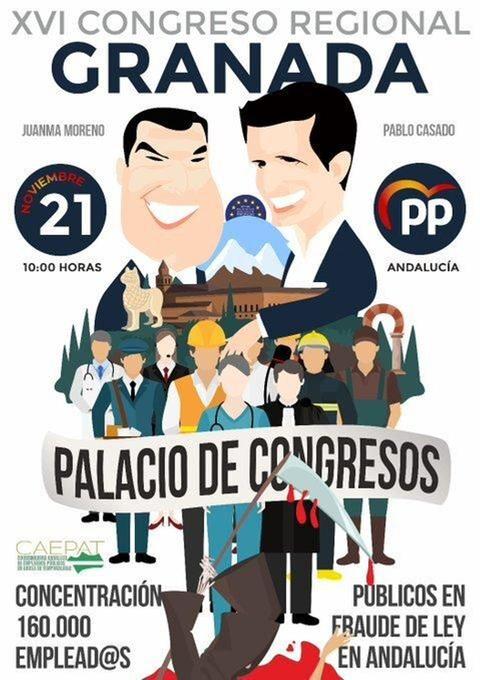 Concentración en el Congreso del PP en Granada