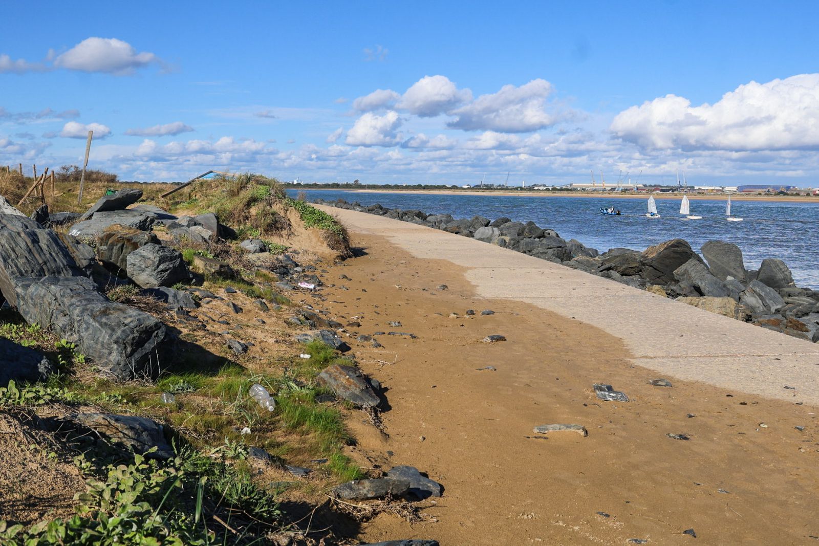 Fotos de la playa de Punta Umbría tras las últimas borrascas