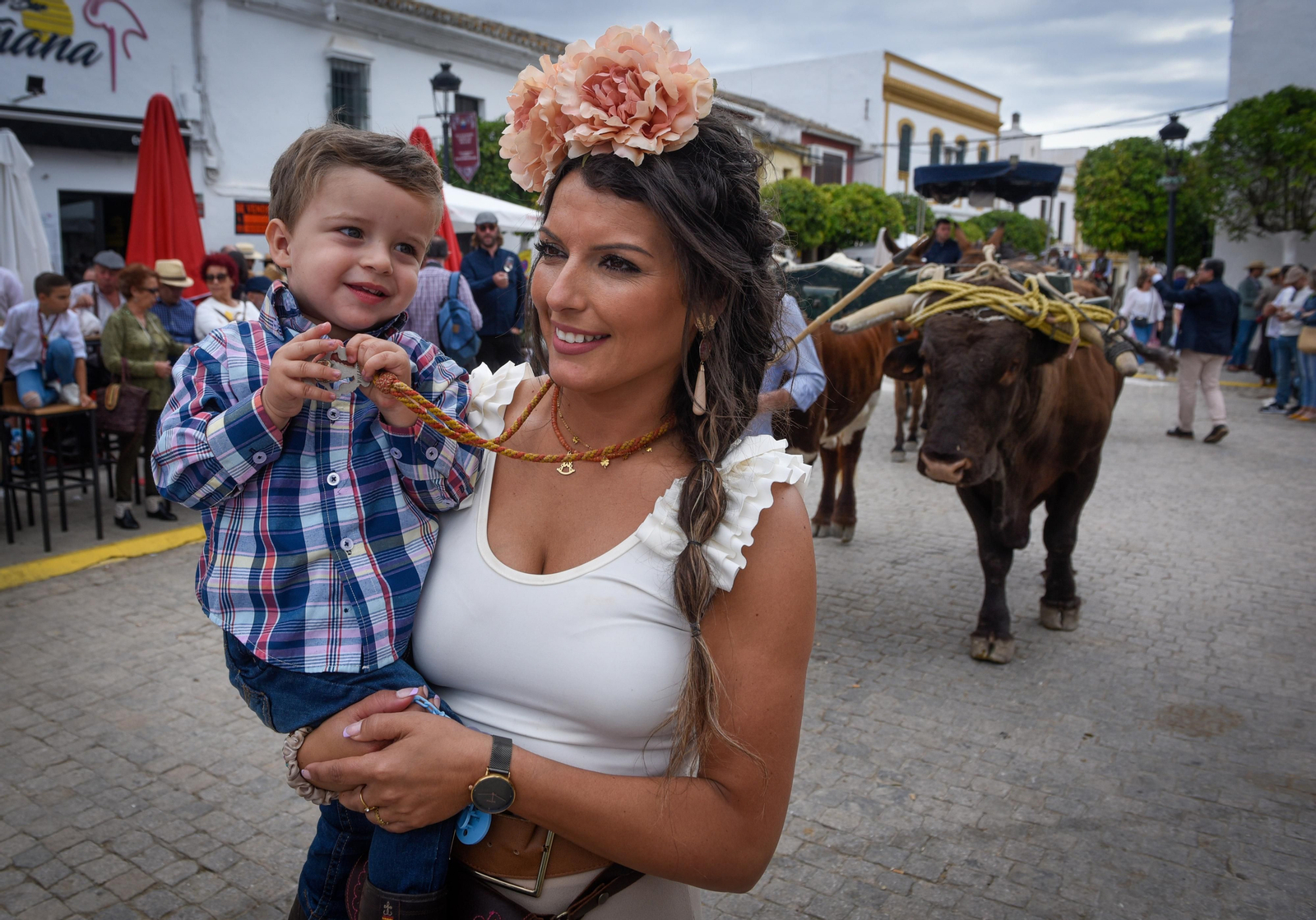 El paso de las Hermandades de El Rocío por Villamanrique, en imágenes