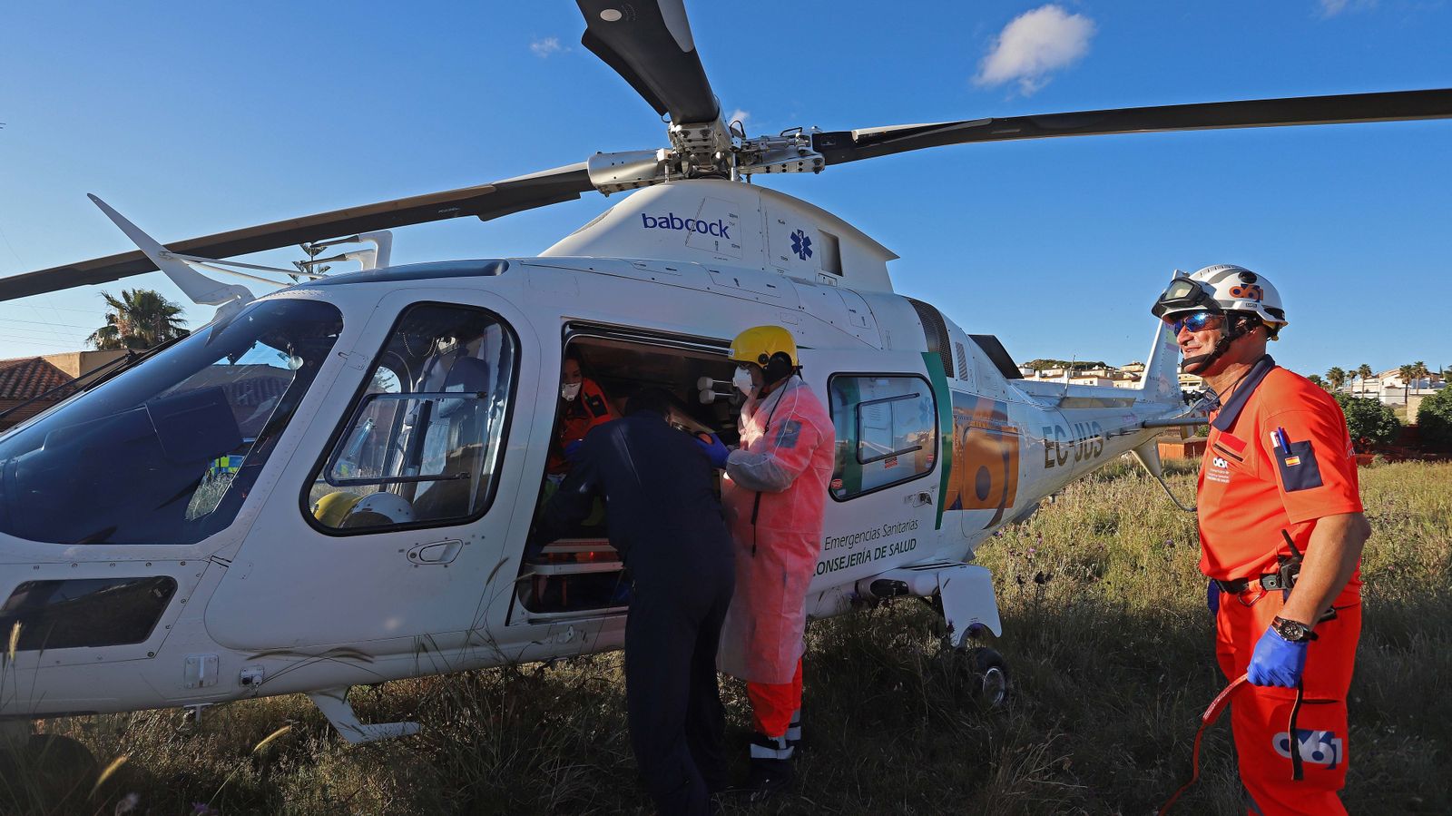 Rescate de un herido en las Pozas del Cobre