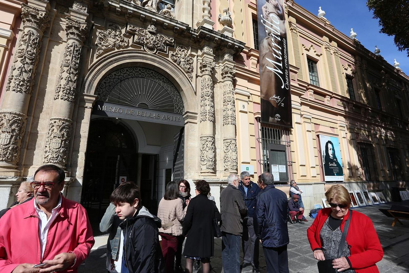 Exterior del Museo de Bellas Artes ayer por la mañana.