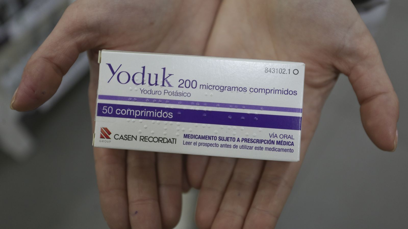 Comprimidos de yoduro potásico.