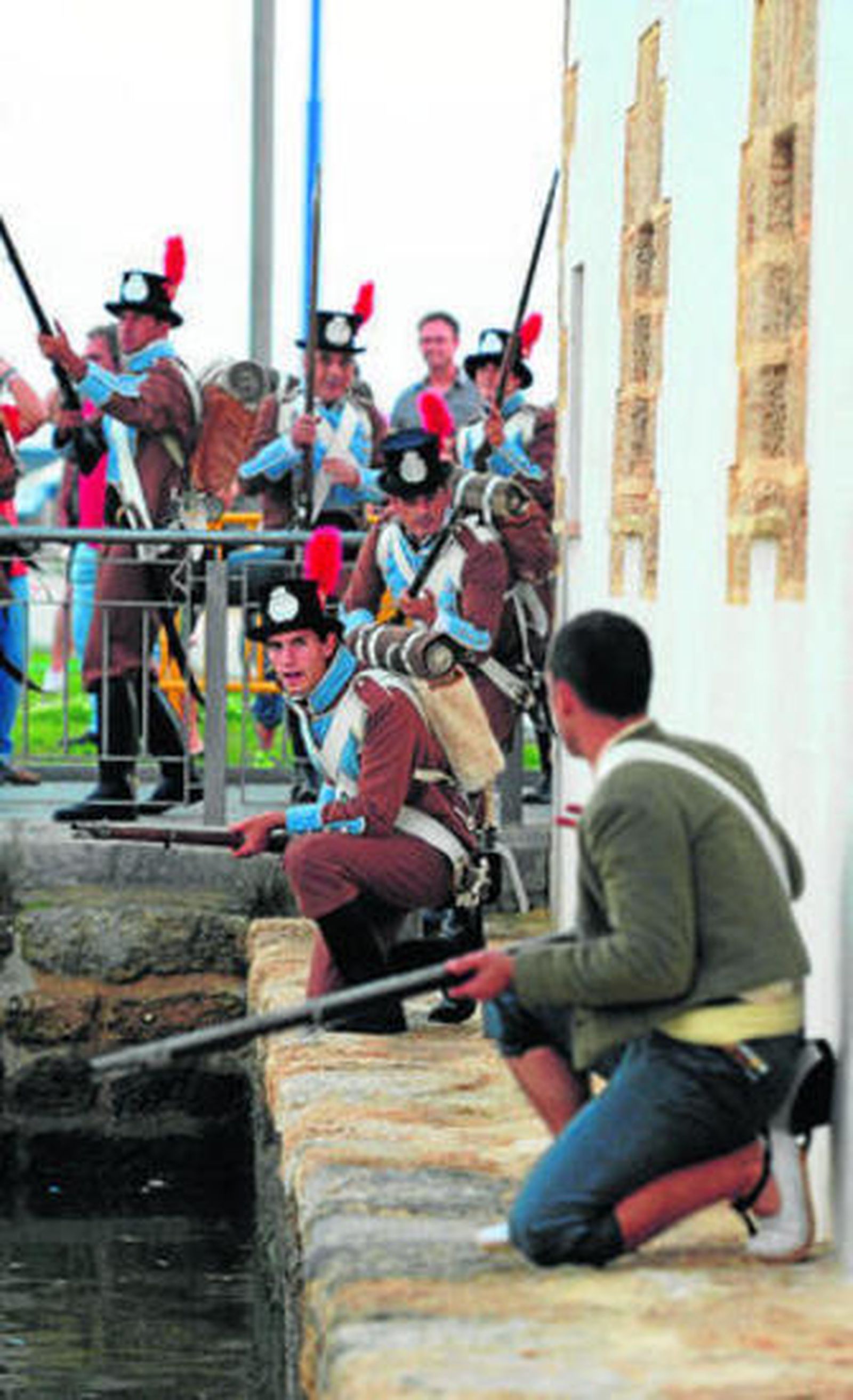 Recreación de la Guardia Salinera, en el Zaporito, hace un mes.