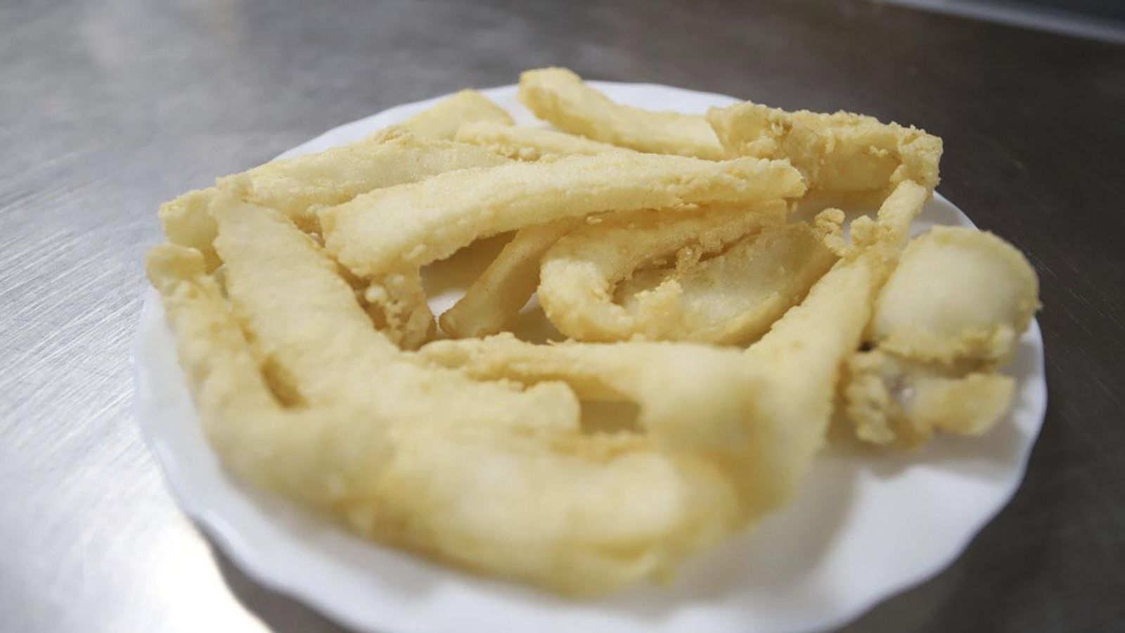 Chocos fritos. Bar Paco Moreno