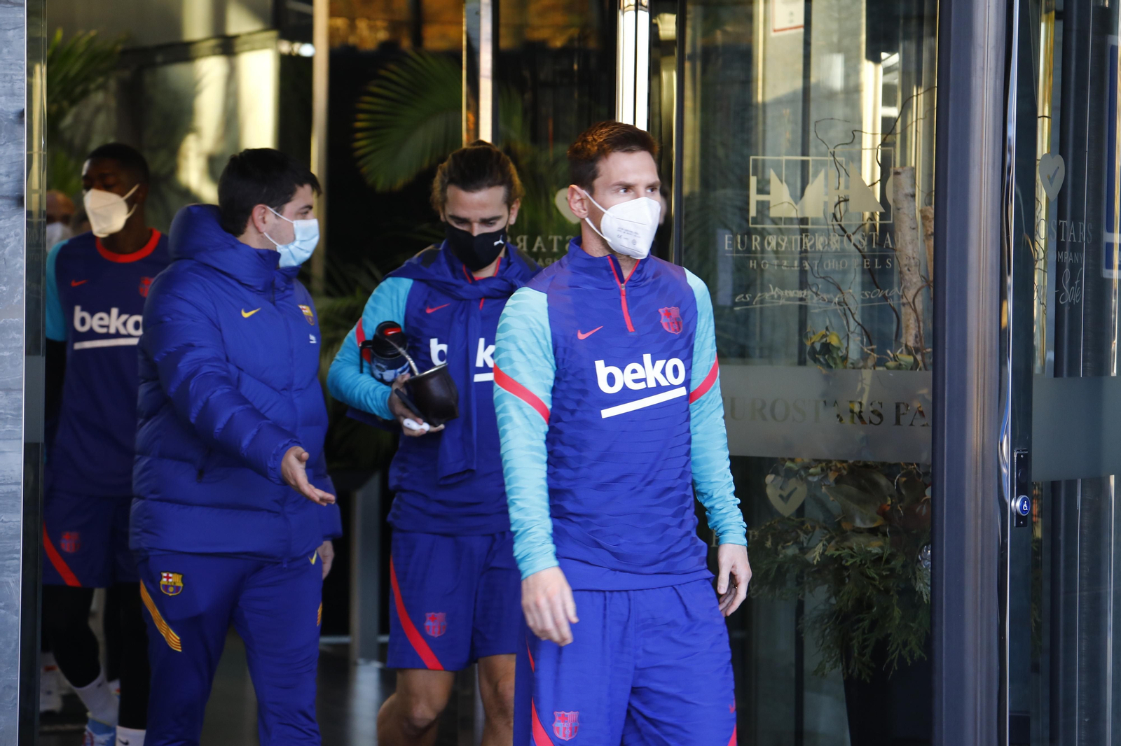 El Barça ya prepara la Supercopa en Córdoba, en imágenes