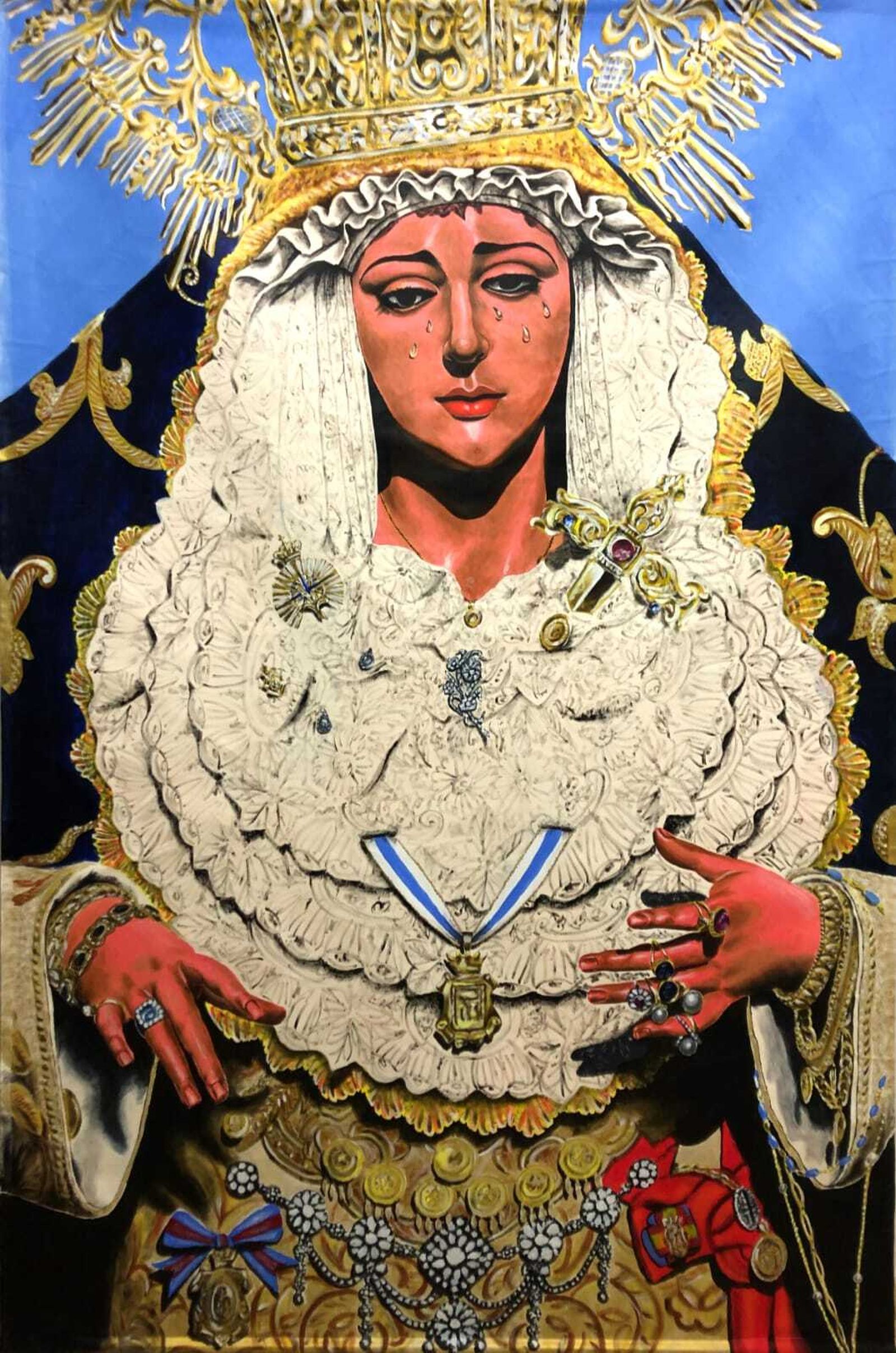 Imágenes de algunas de las obras de la iniciativa 'Balcones Cofrades' de la Hermandad de la Borriquita de Huelva