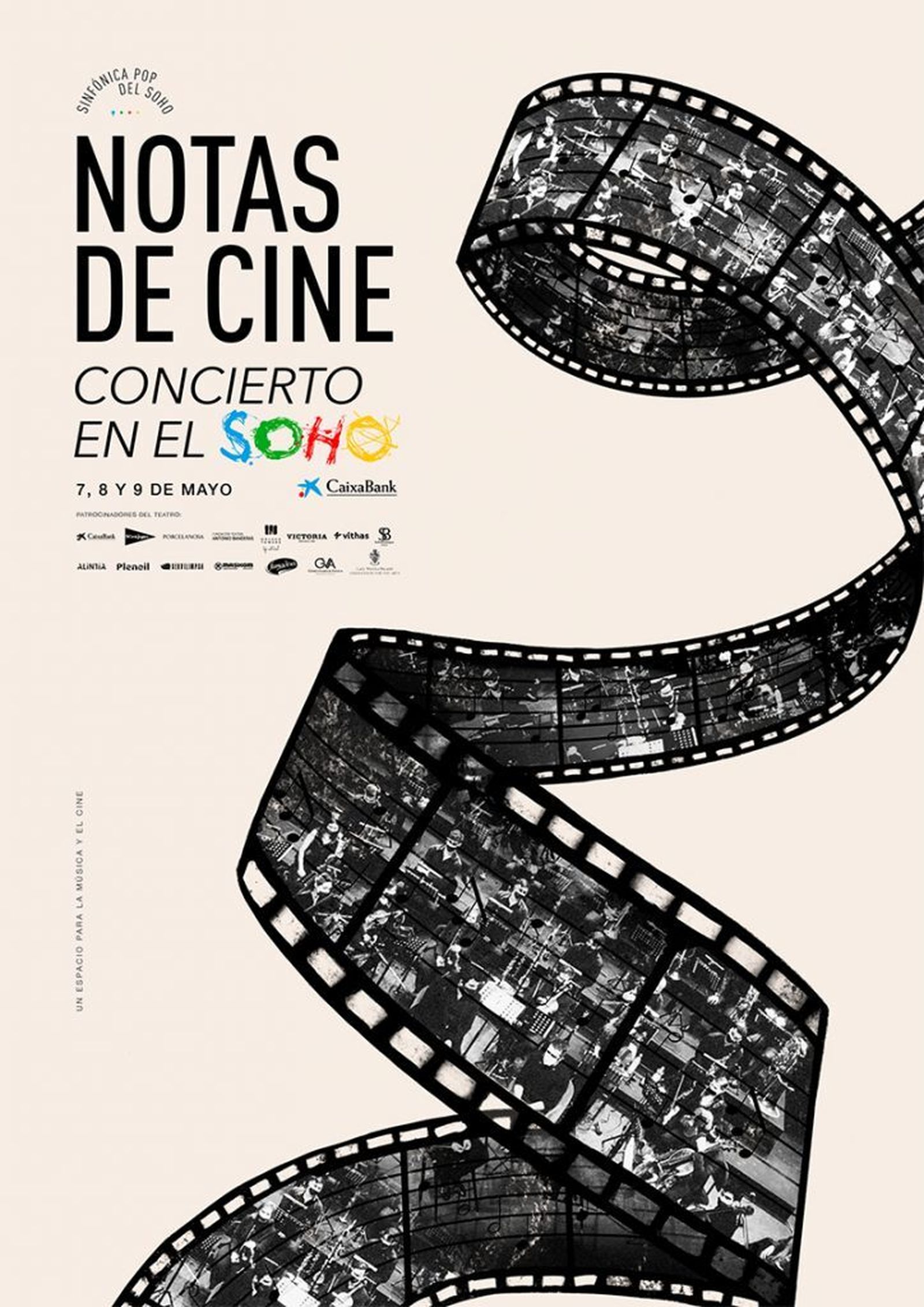 El cartel del concierto 'Notas de cine'.