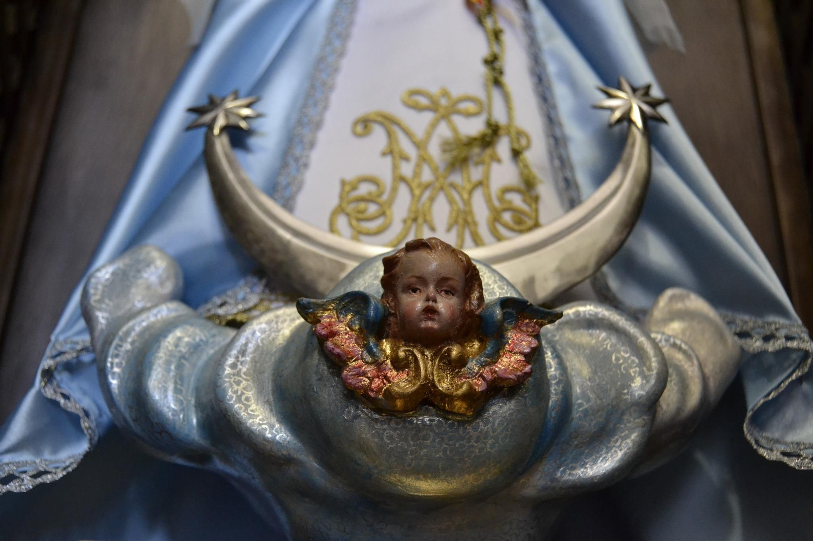 Restauración de la Virgen de la Inmaculada encontrada en Villa del Río