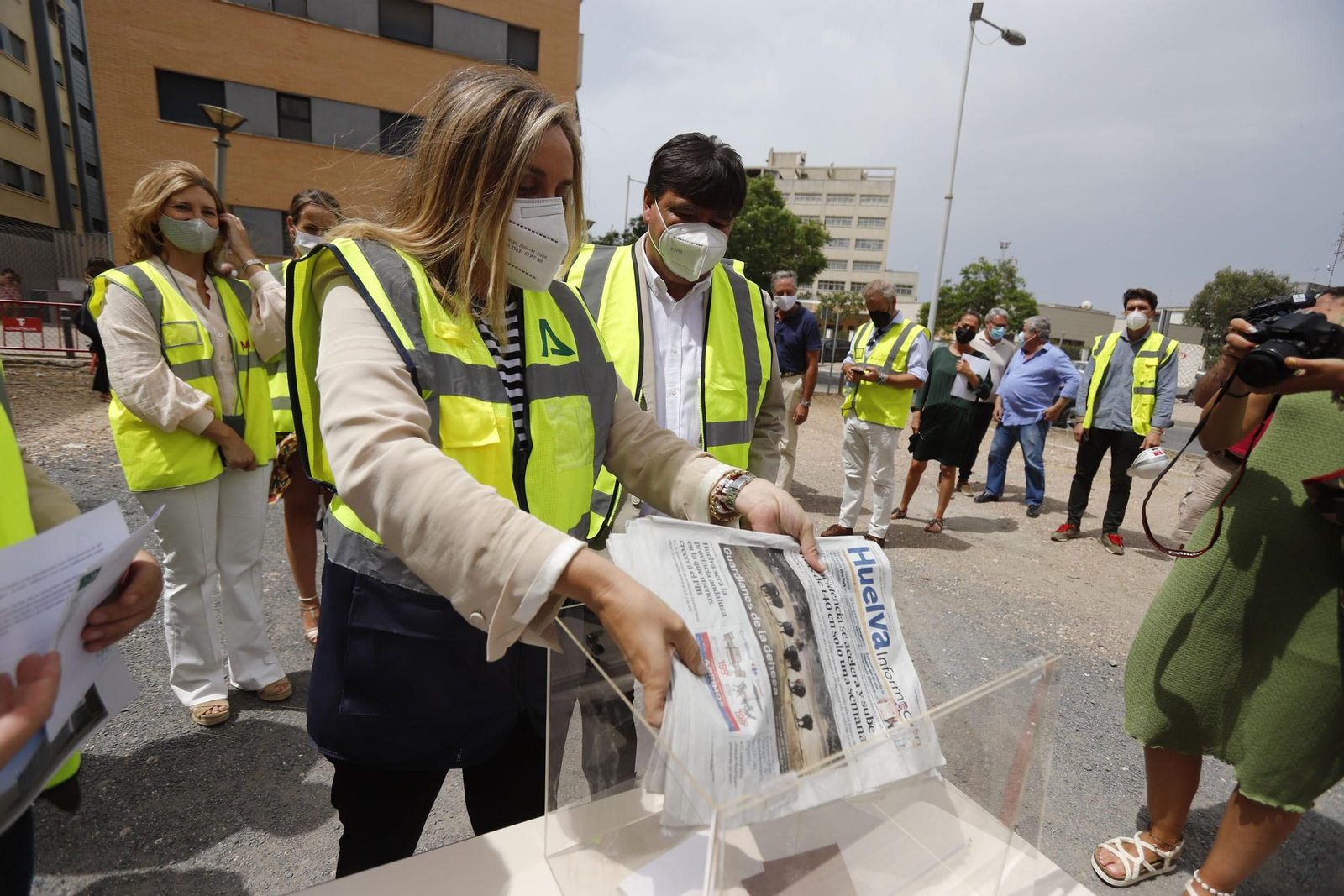 Imágenes del inicio de las obras de construcción de 48 viviendas protegidas en Huelva