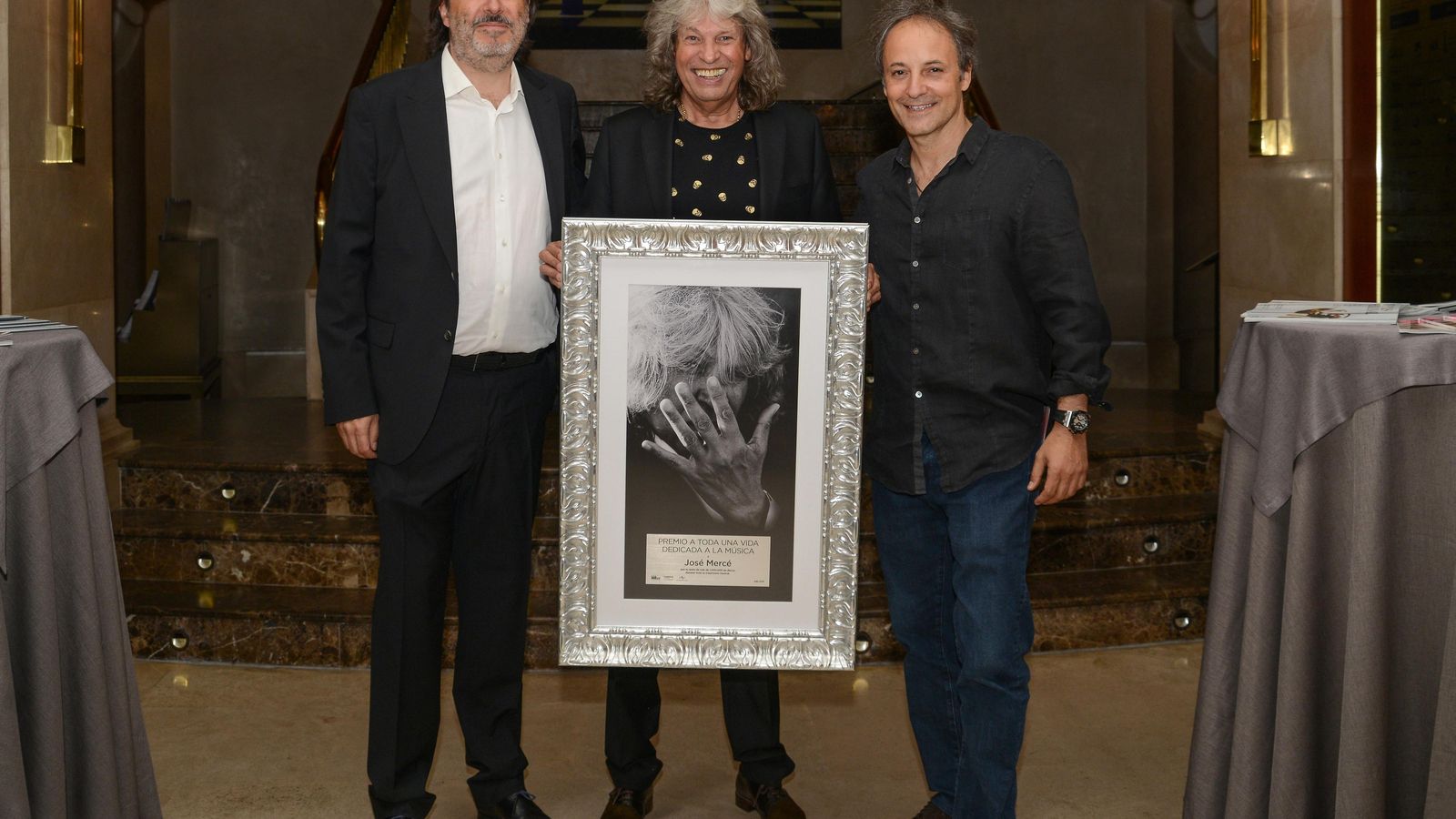 José Mercé, en la recogida del Disco de Diamante.