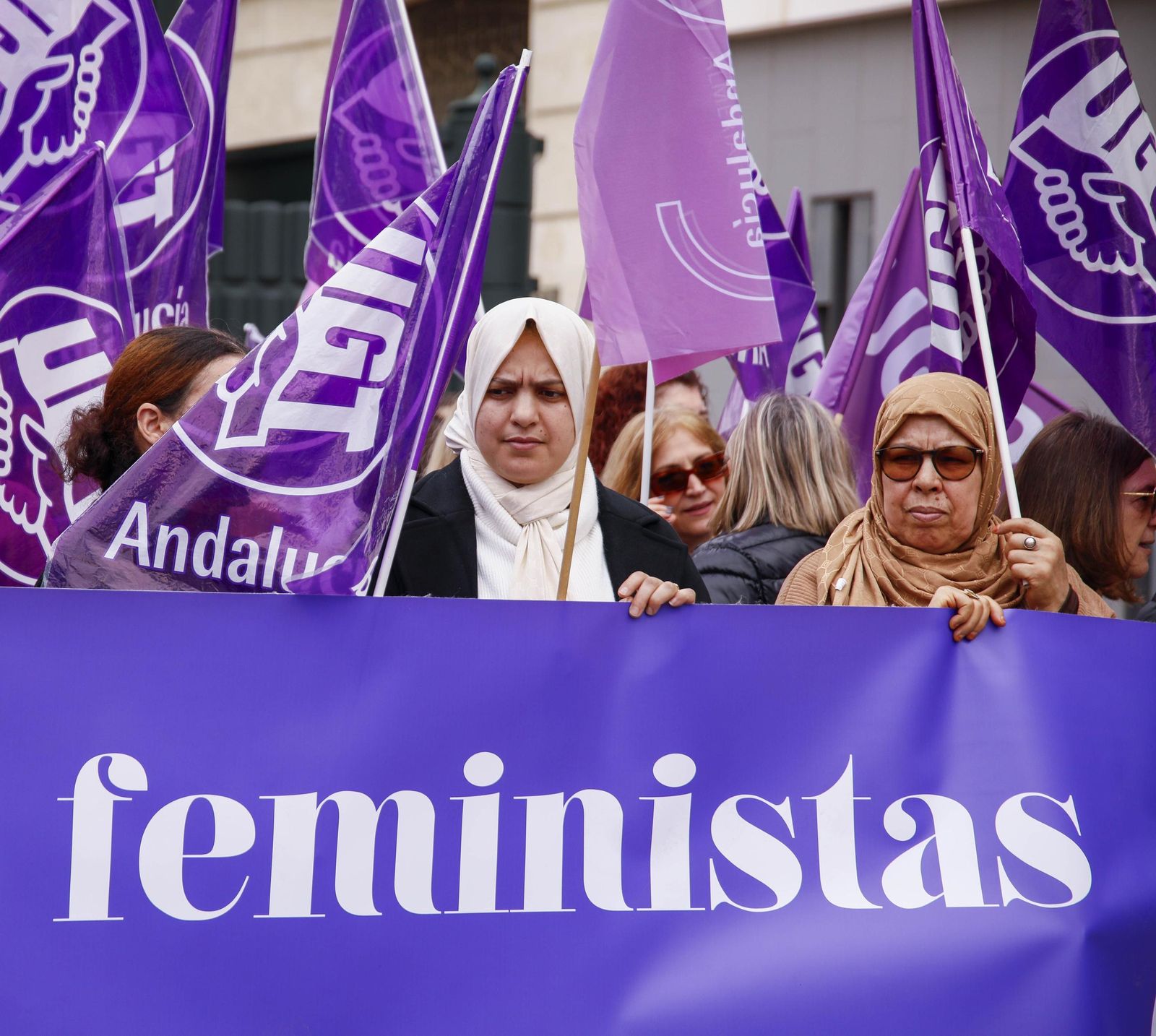 Las imágenes de la manifestación realizada por la Plataforma de Acción Feminista en Almería