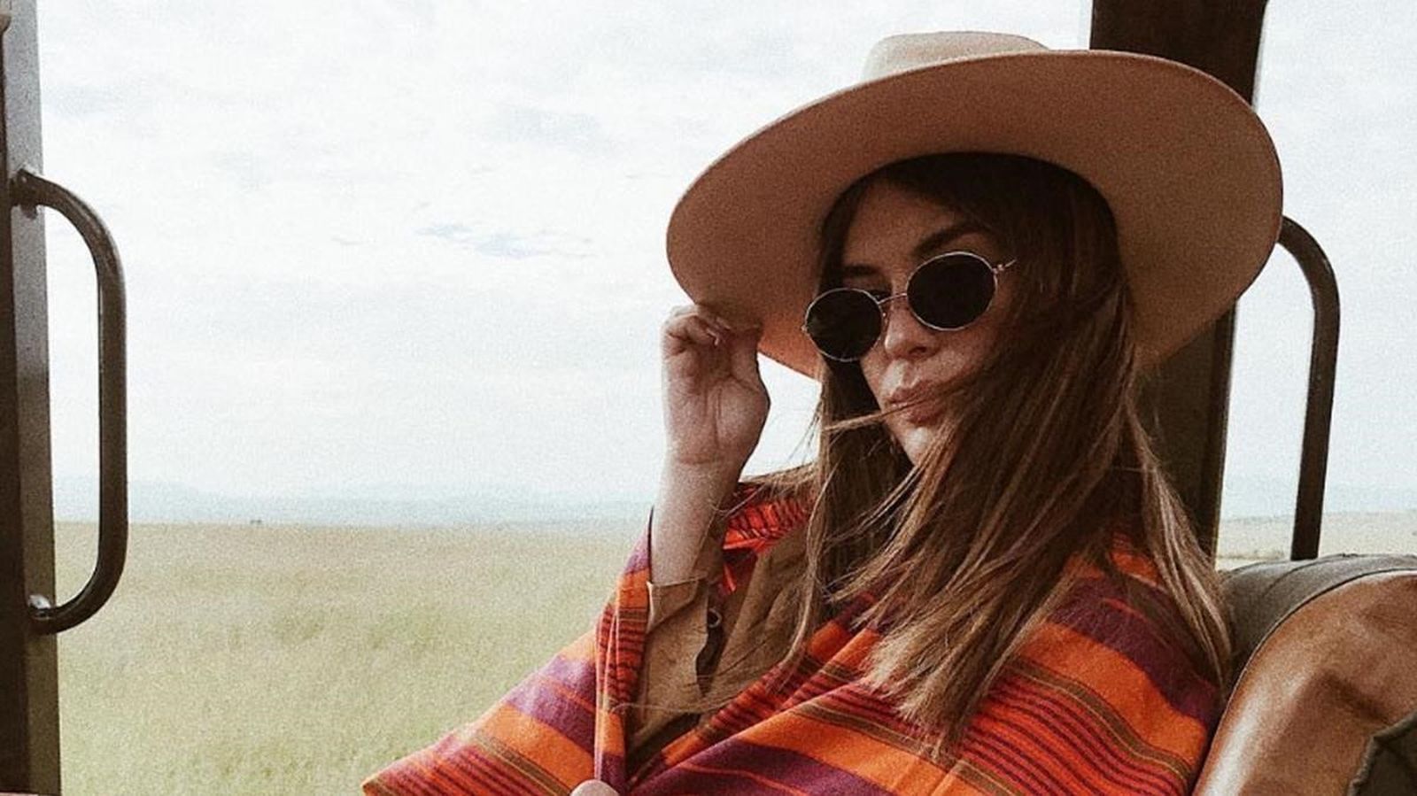 La 'bloguera', en una reserva africana.