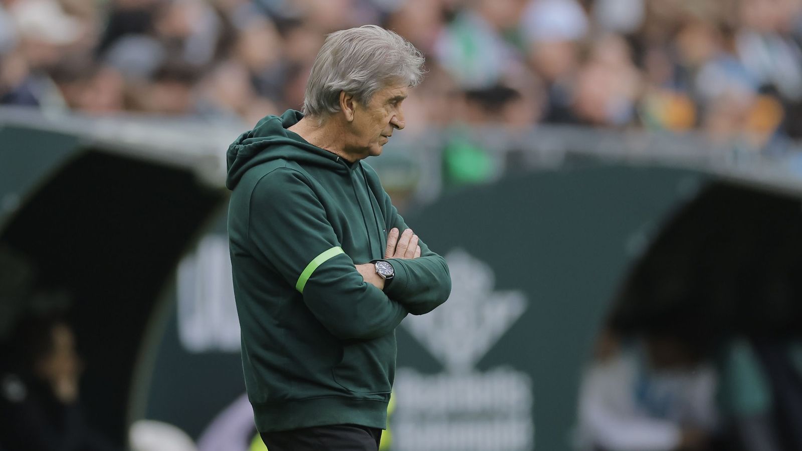 Pellegrini, en un momento del partido ante el Valencia.