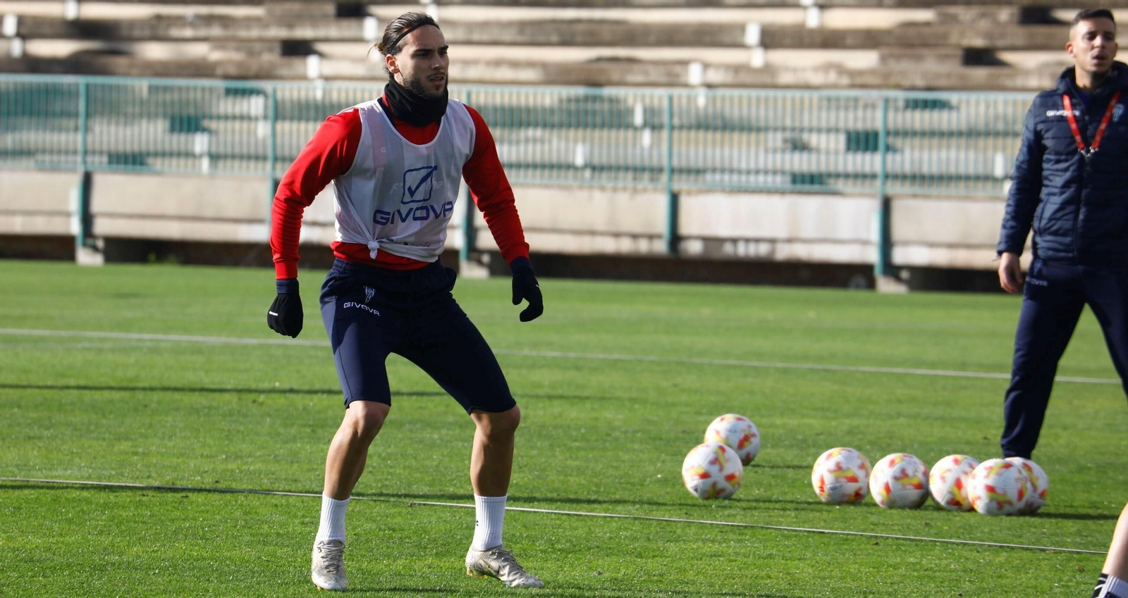 Dragisa Gudelj, en el entrenamiento de este miércoles del Córdoba CF.