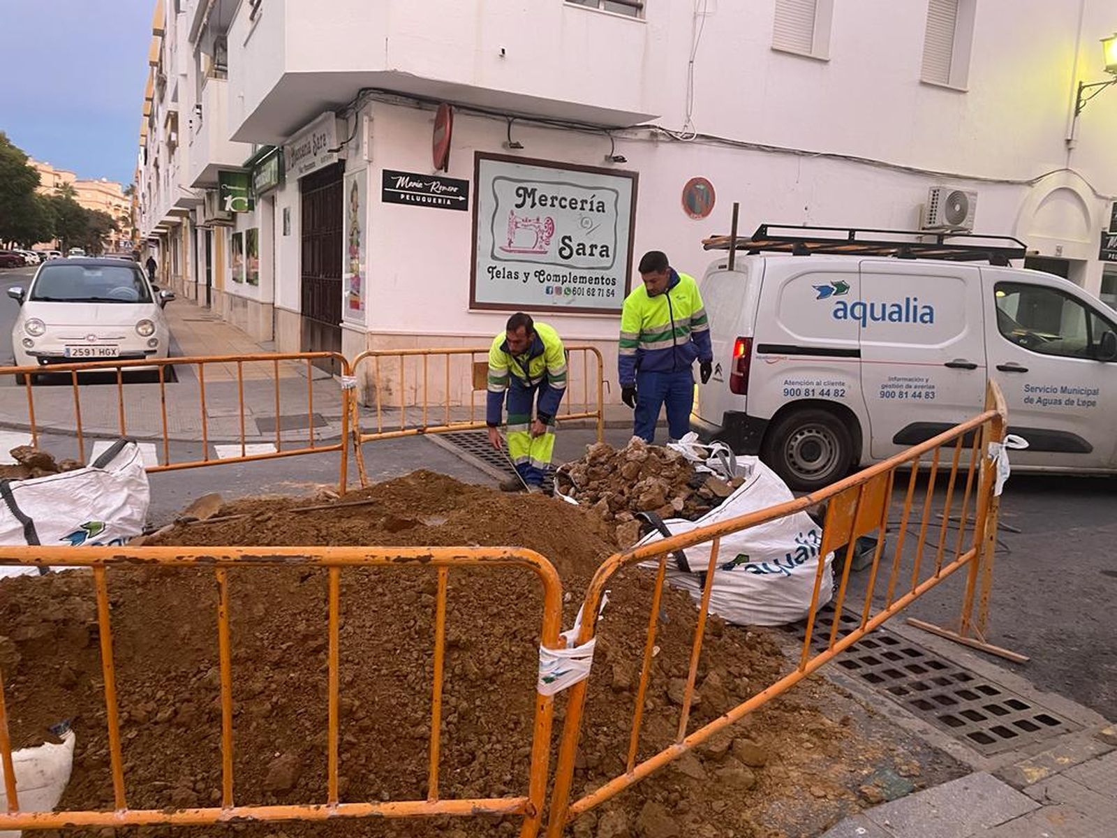 Un momento de las obras.