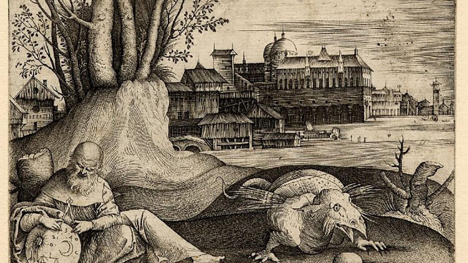 'El Astrólogo', de Giulio Campagnola. Museo del Louvre.